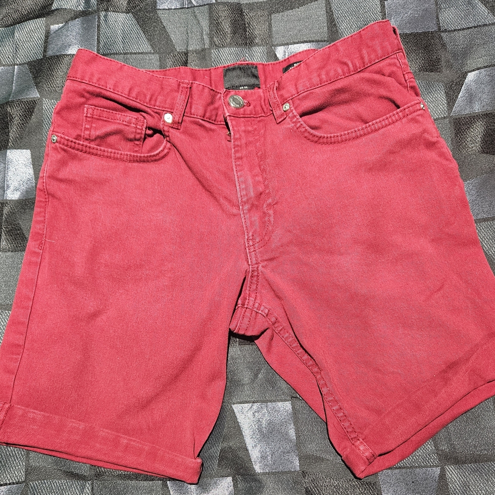 H&M Men's Vibrant Red Jean Shorts